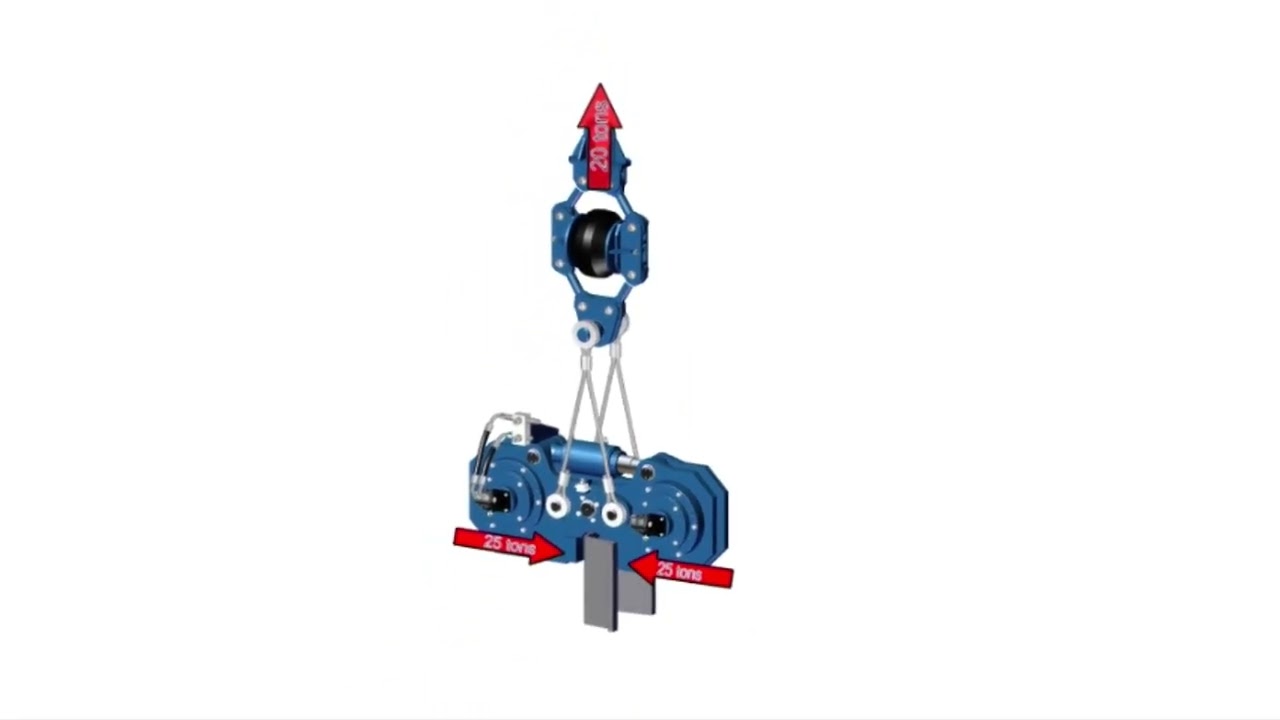 Pile extractor for extraction sheet piles Low  weight  Finaros Oy, +358 505431123,  www.finaros.com