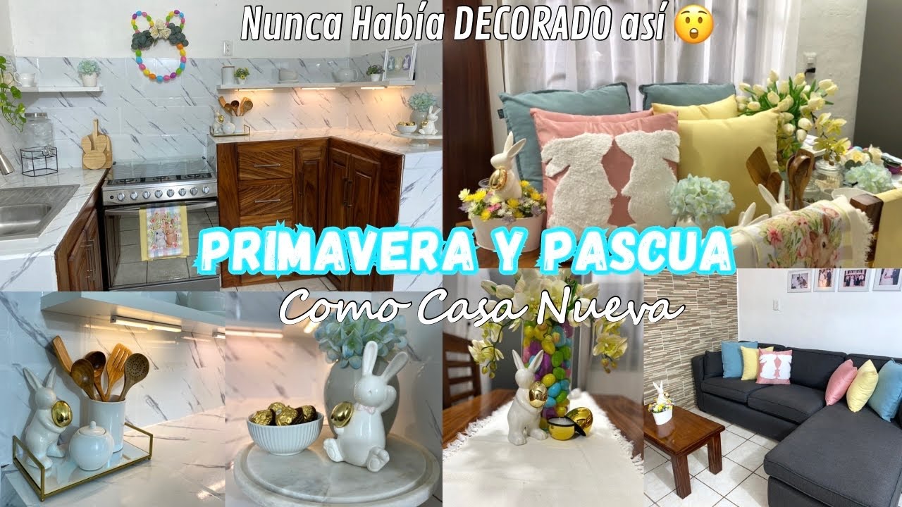 Mi Decoración de Primavera y Pascua🌼🐇 Nunca había decorado así 😳 Ideas para Decorar tu casa‼️