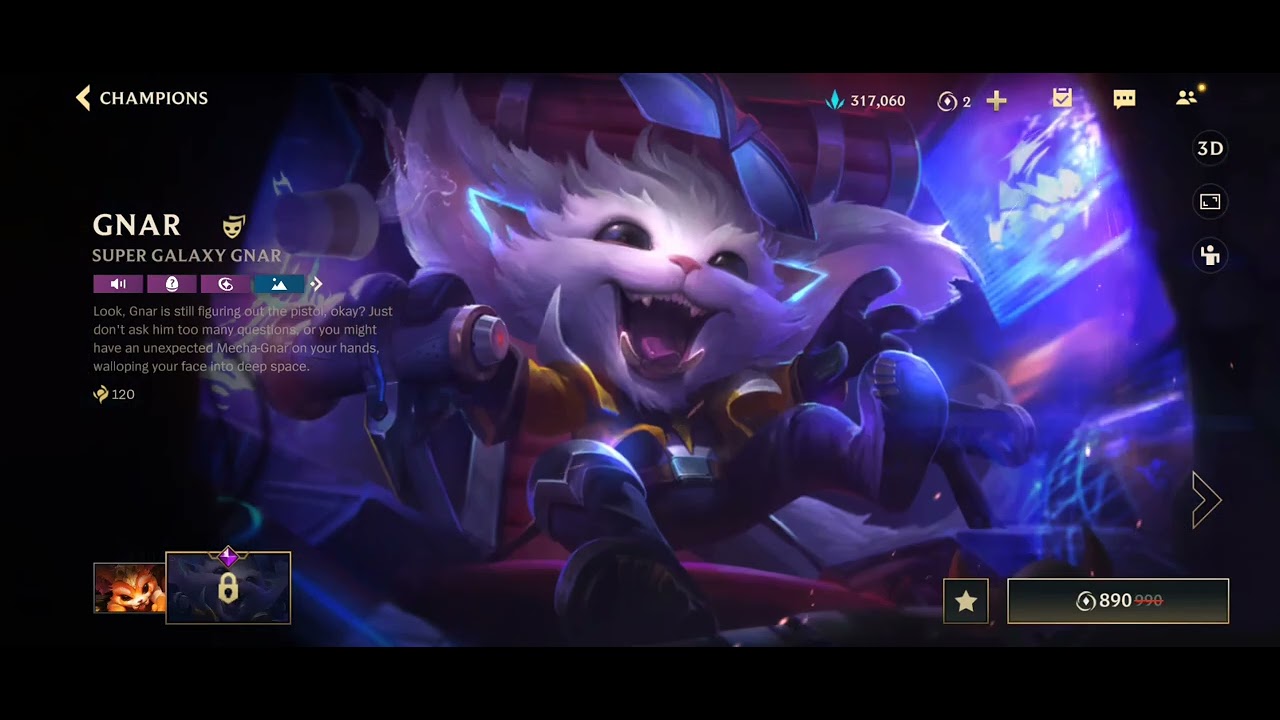 SUPER GALAXY GNAR SKIN | WILD RIFT GNAR SKIN