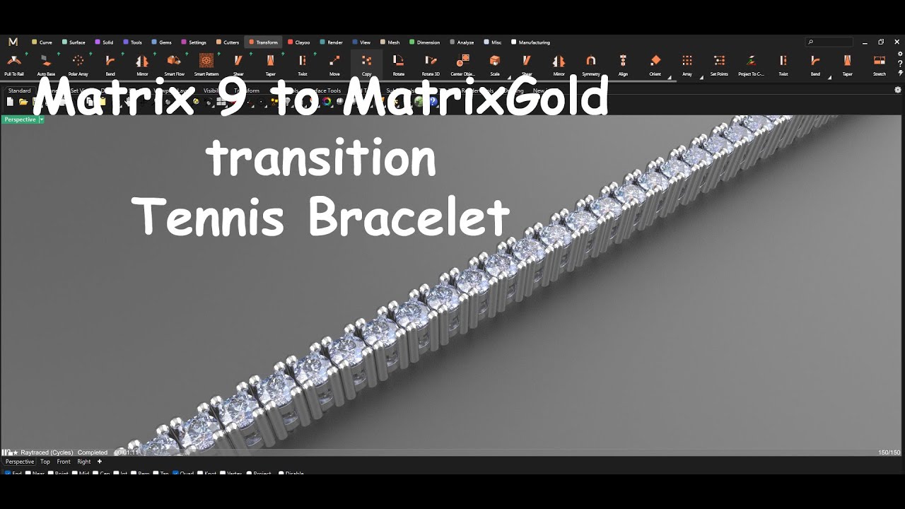 MatrixGold создает теннисный браслет.