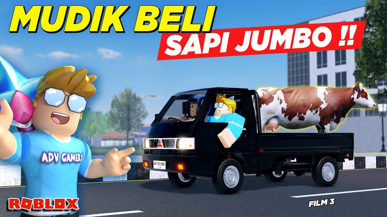 MUDIK LEBARAN KE DESA BELI KURBAN SAPI RAKSASA !! CDID ROLEPLAY FILM - Roblox Indonesia