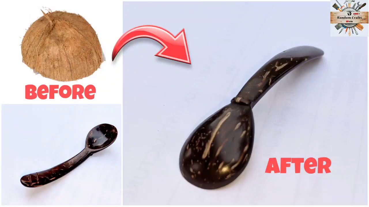 Making a Unique Spoon Using a Coconut Shell 🤪