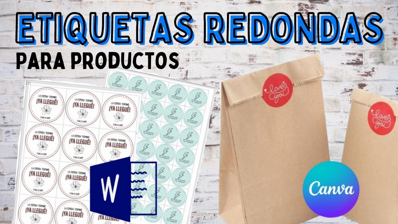 ETIQUETAS PERSONALIZADAS CIRCULARES 🟡 Cómo hacer etiquetas redondas FÁCIL #canva