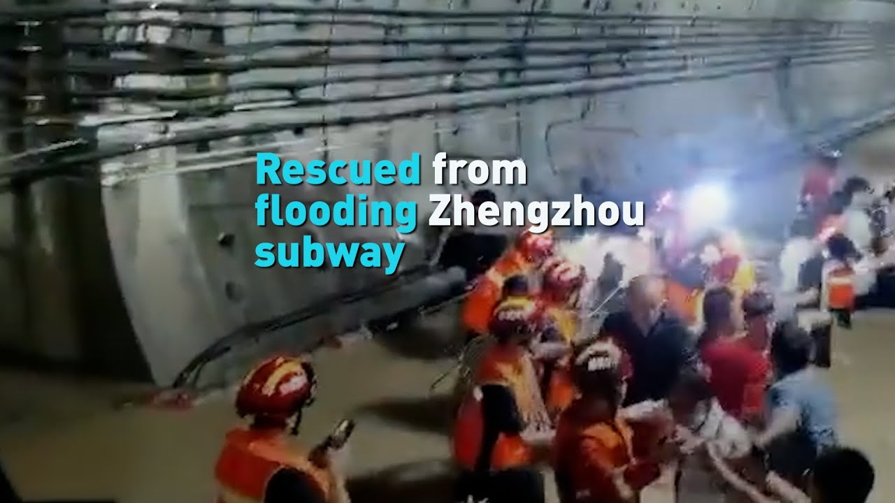 Rescued from flooding Zhengzhou subway