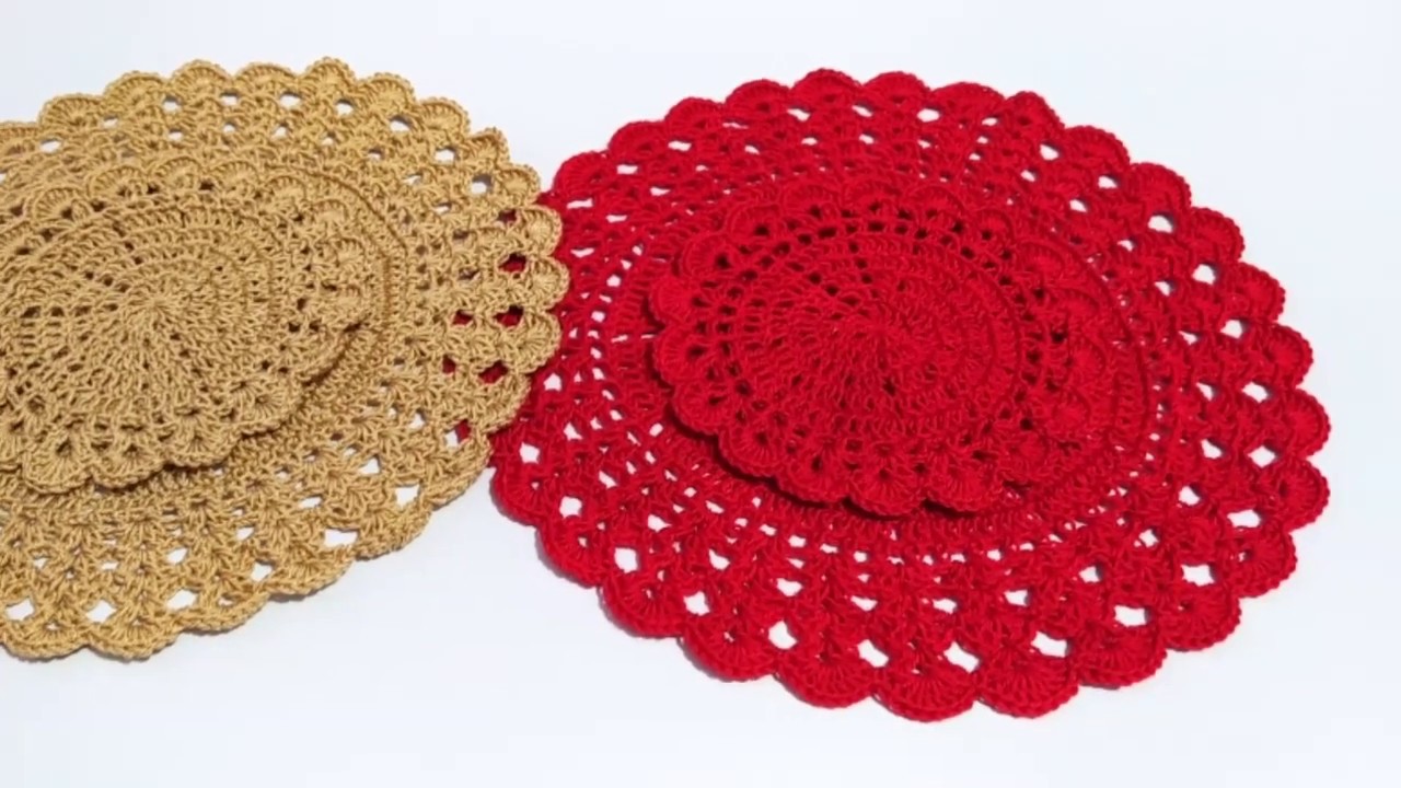 كروشيه كوستر /قواعد للاطباق / مفرش كروشيه  how to crochet a coaster