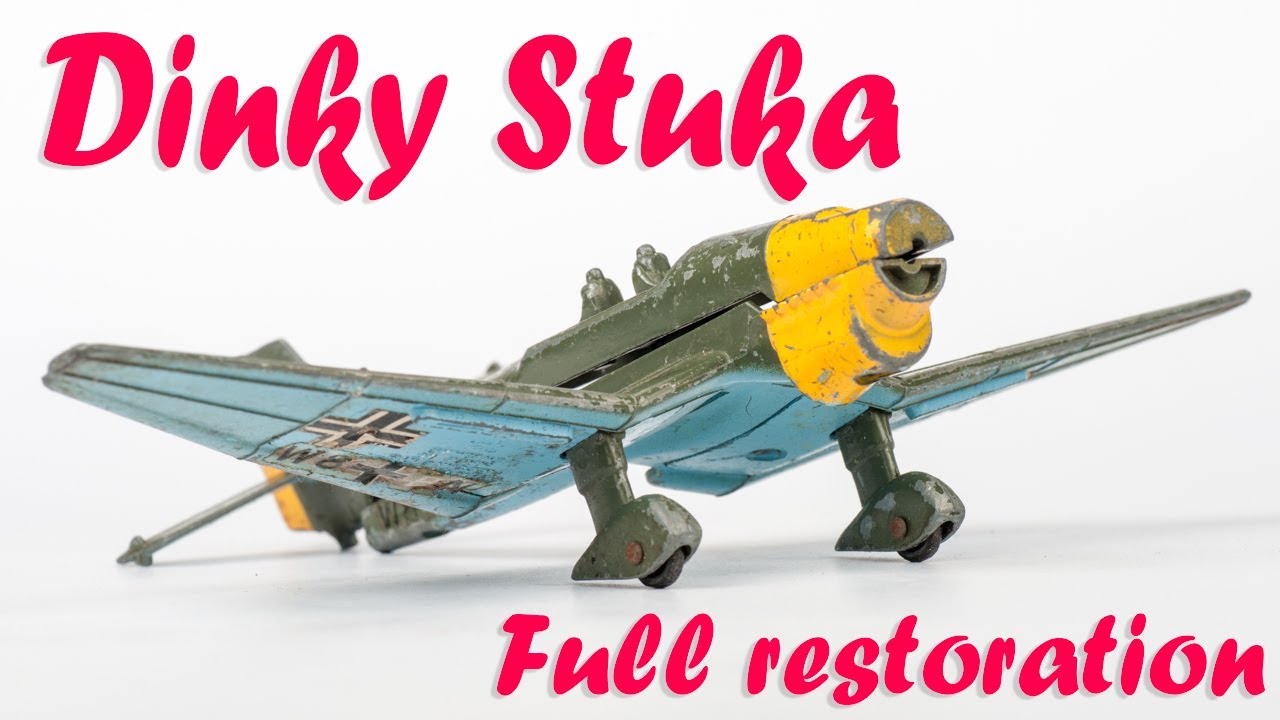 Dinky Toys Stuka dive bomber No 721 Diecast airplane custom restoration