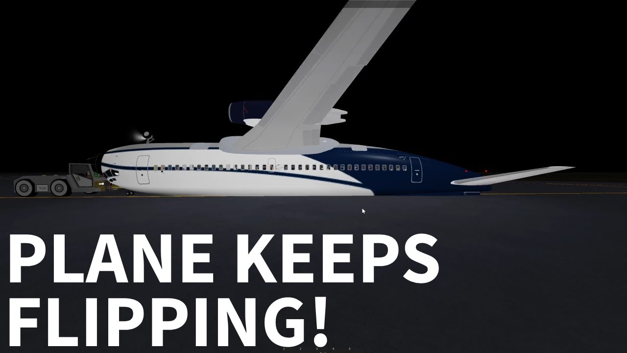 Plane won't stop flipping! - Jet Air Roblox Flight Review!