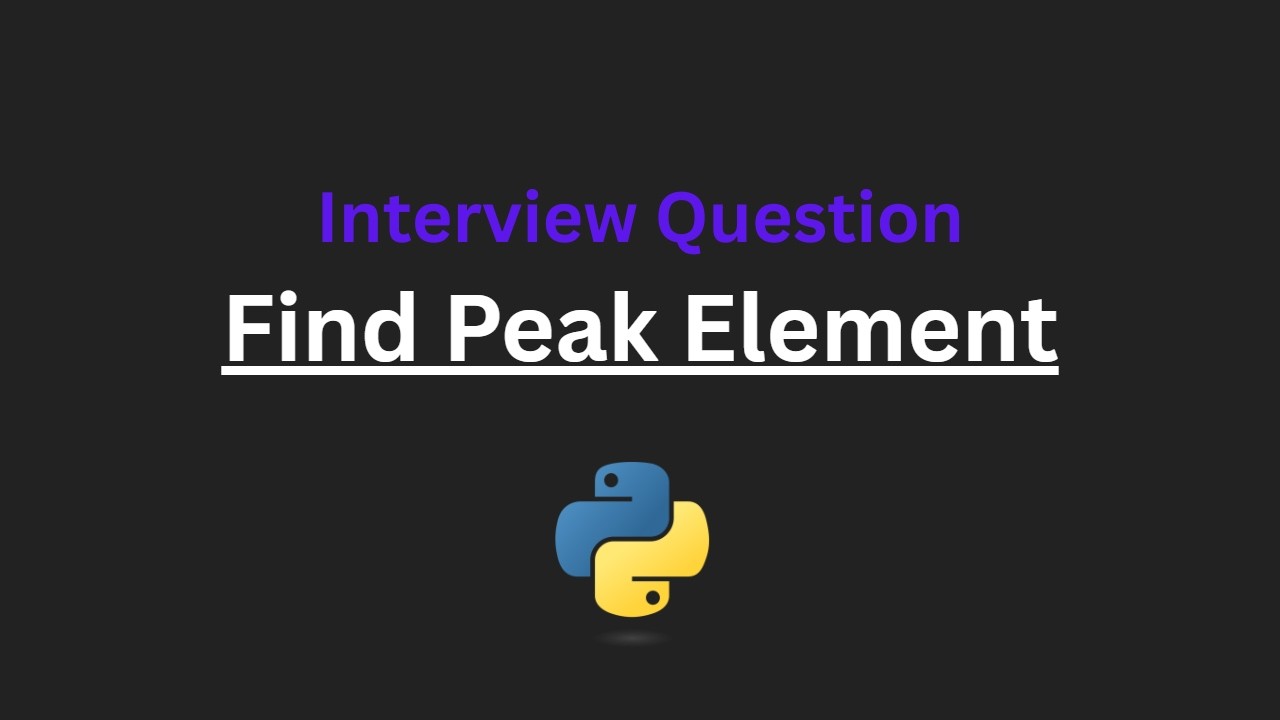 Find Peak Element - Leetcode 153 - Python