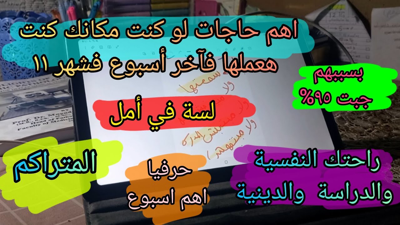 آخر اسبوع فشهر ١١ ثانوية عامة ٢٠٢٦