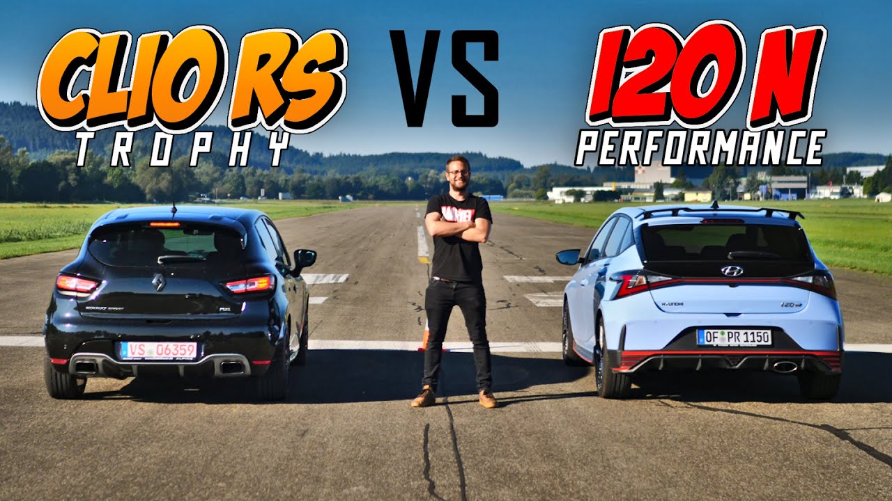 KLARE SACHE? DRAG RACE: Hyundai i20 N Performance vs Renault Clio RS Trophy | Fahr doch