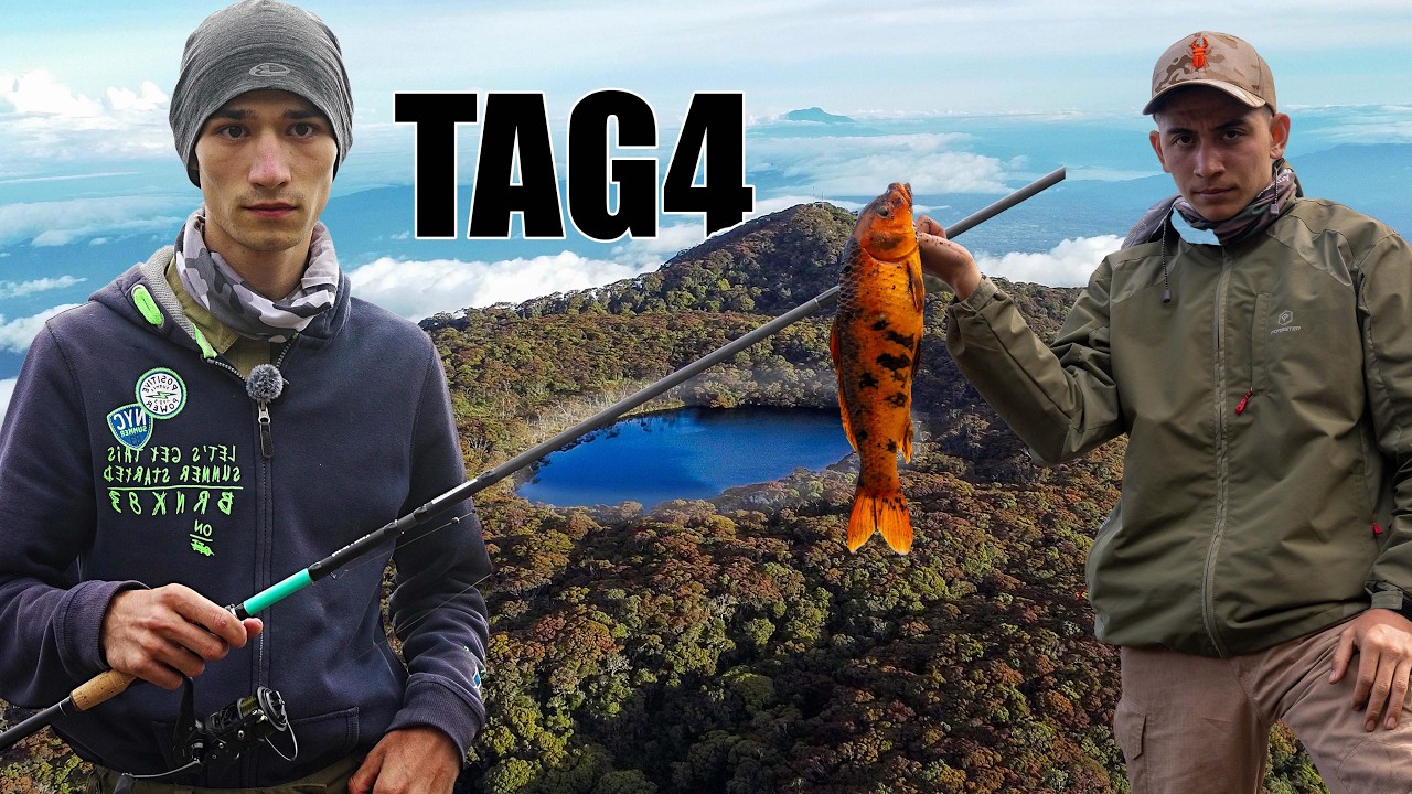 4 Tage auf Vulkansee &Uuml;BERLEBEN - Fangen wir den Monsterfisch? Zelt &uuml;berschwemmt, Regen, K&auml;lte