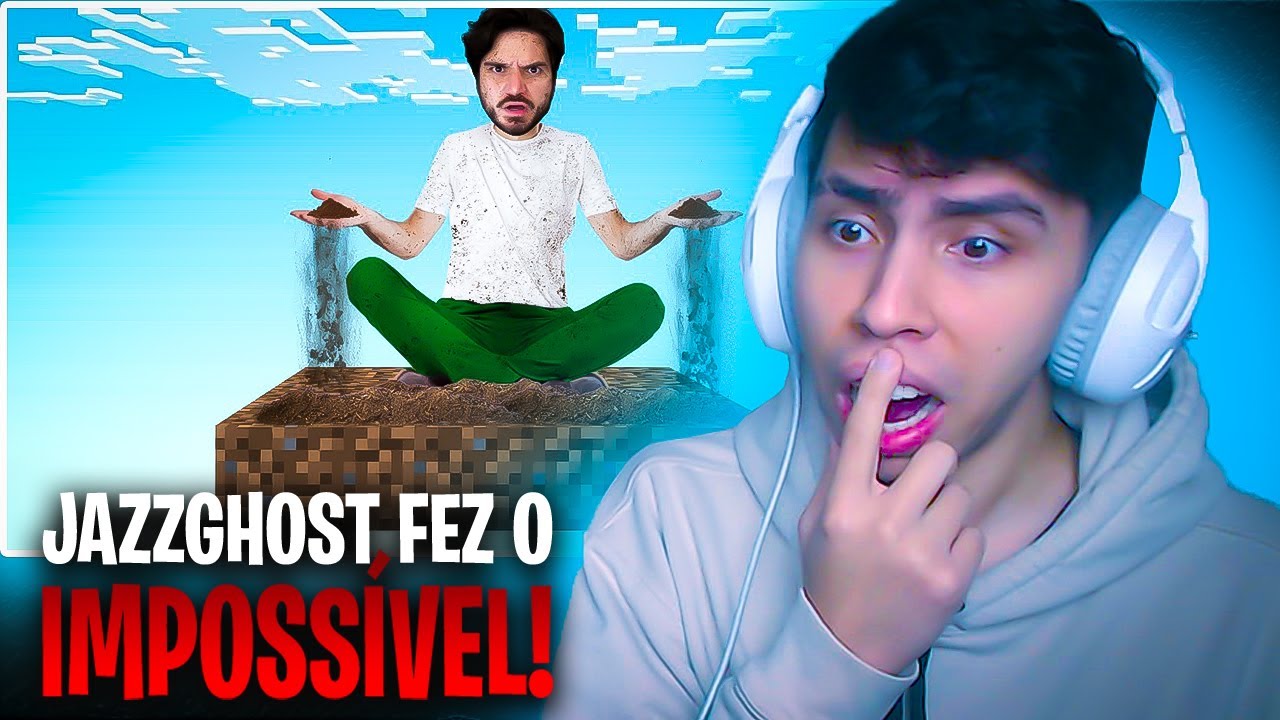 JAZZGHOST : COMO EU SOBREVIVI NO MINECRAFT APENAS COM UMA PLATAFORMA DE TERRA! React