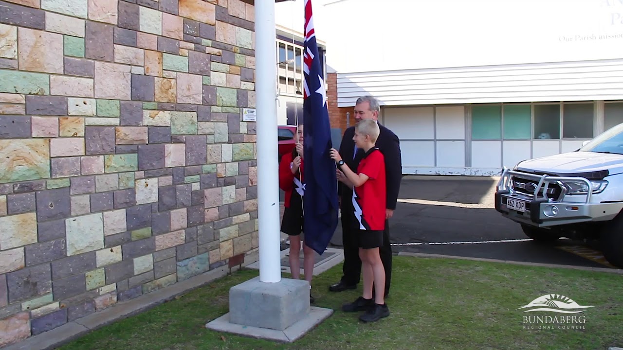 Students assist on National Flag Day