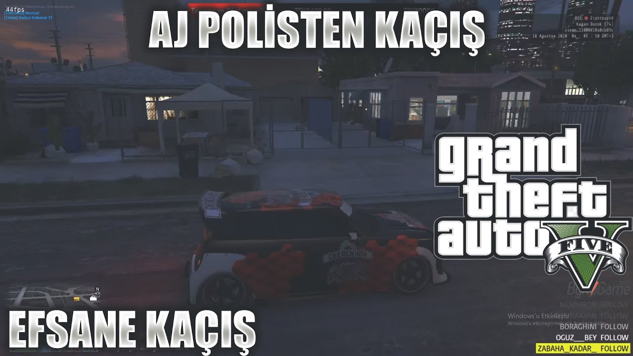 AJ POLİSTEN KAÇIŞ | EİGHTBORN RP GTA V EFSANE KAÇIŞ