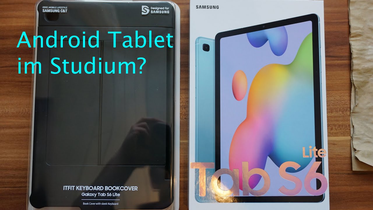 Samsung Galaxy Tab S6 Lite Unboxing mit Größenvergleich zum Ipad.