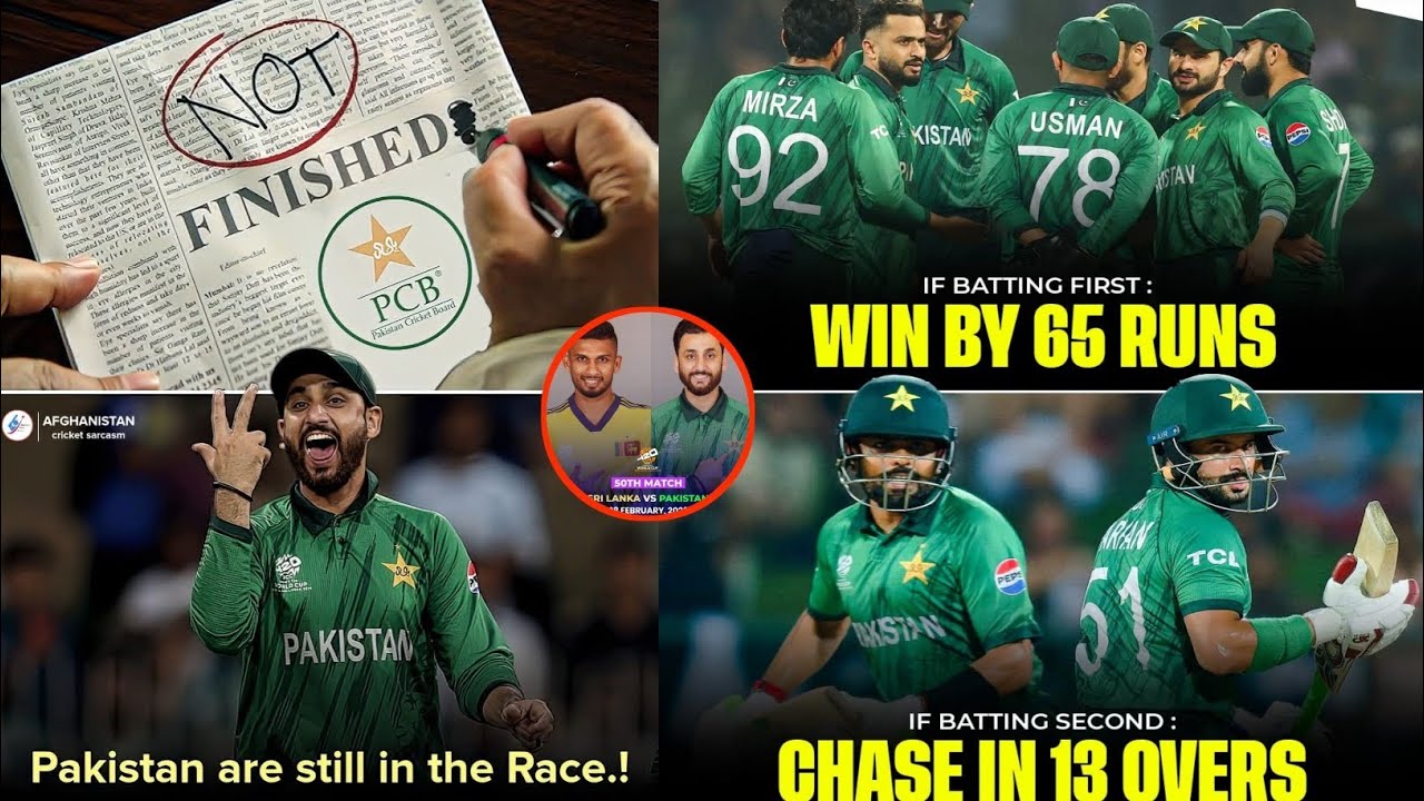 Pakistan vs Sri Lanka Must Win Match | Semi Final Scenario