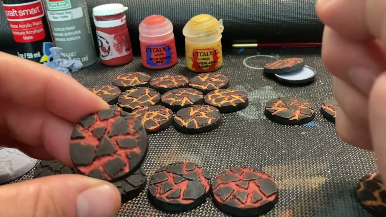 How I Paint - Lava Bases for Blood Bowl