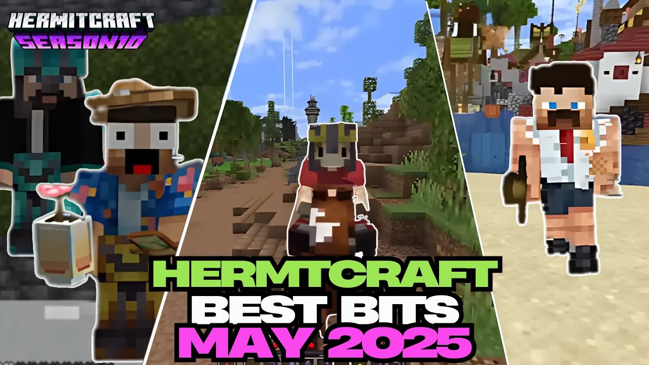 Hermitcraft, сезон 10, самые смешные моменты мая 2025 года