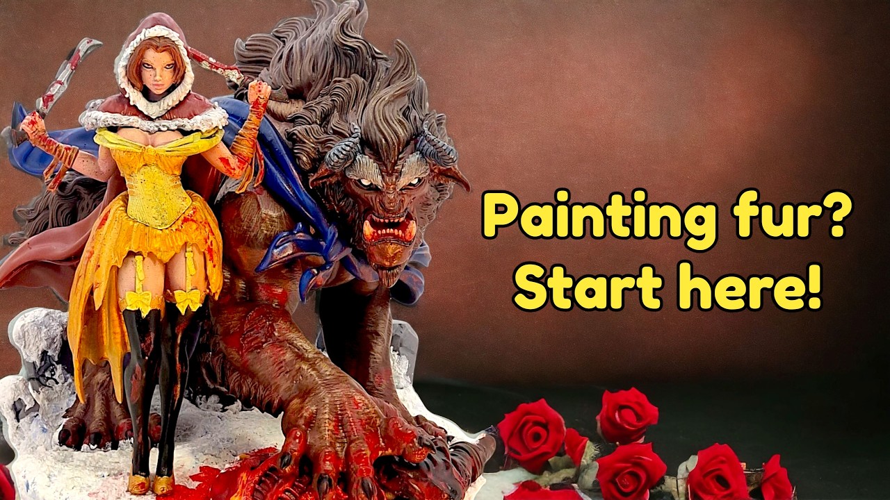 Painting Realistic Fur – A Beauty and the Beast Miniature Tutorial