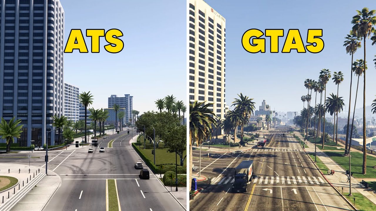 GTA5 Los Santos vs ATS Los Angeles - Map Comparison