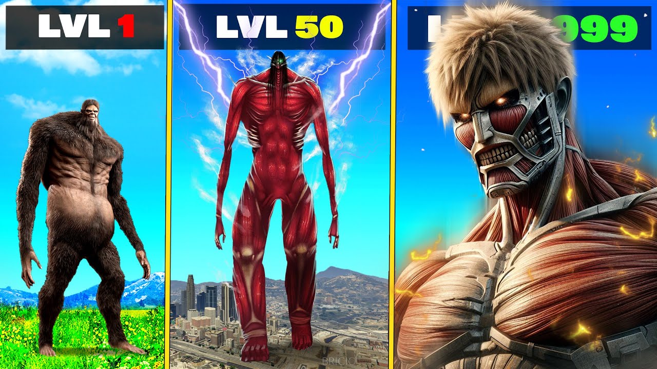 Level 1 ATTACK ON TITAN to Level 1,000,000,000 in GTA 5
