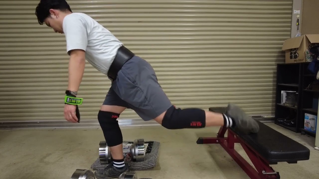 28歳筋トレパパのブルガリアンスクワット23.5㎏×２