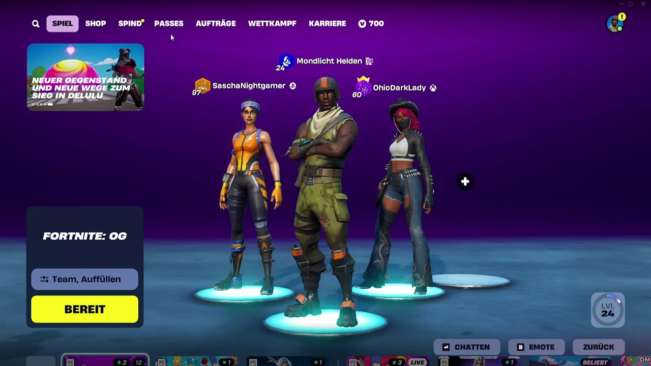 jetzt FORTNITE LIVE in OG und SIMPSONS in Deutsch