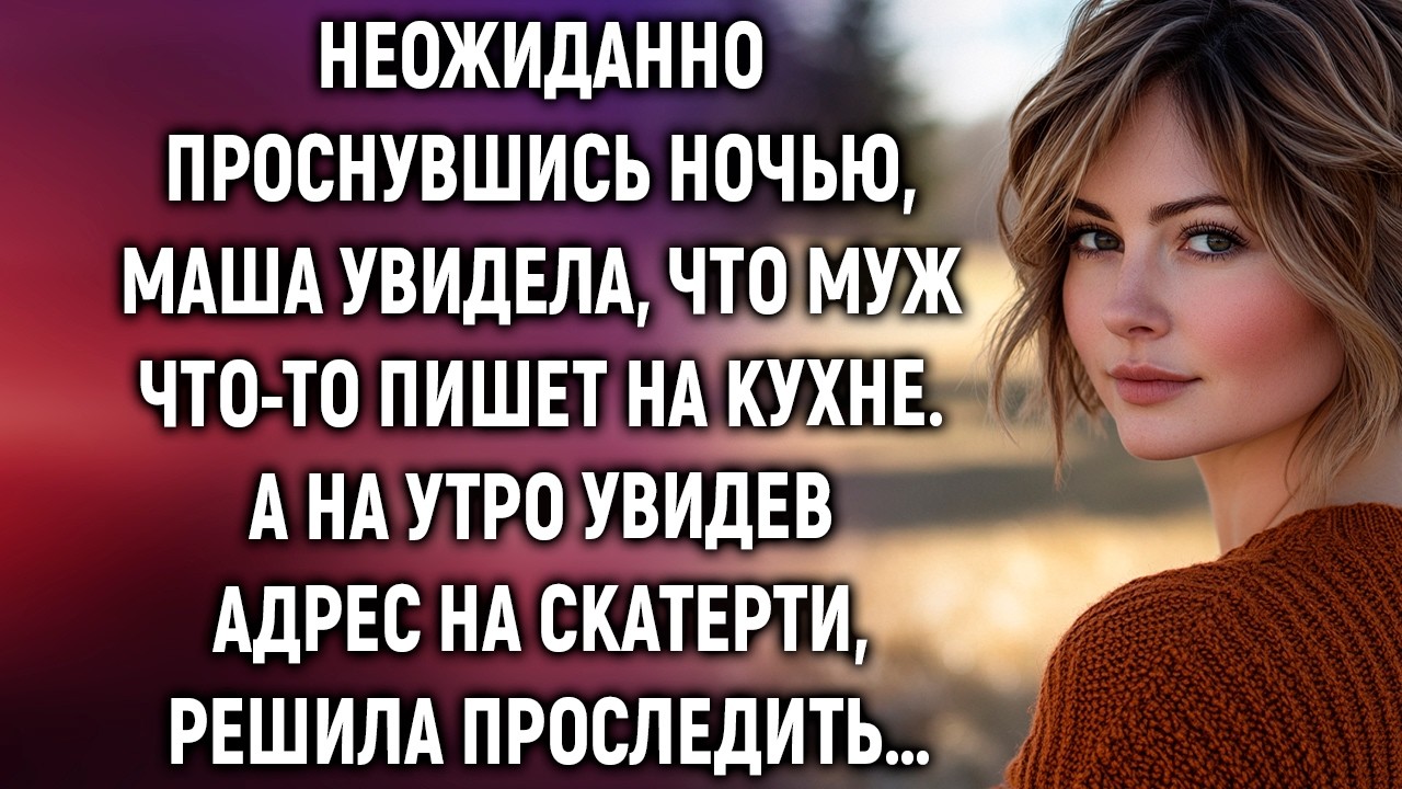 Неожиданно проснувшись ночью, Маша увидела, что муж что-то пишет на кухне. А на утро увидев…