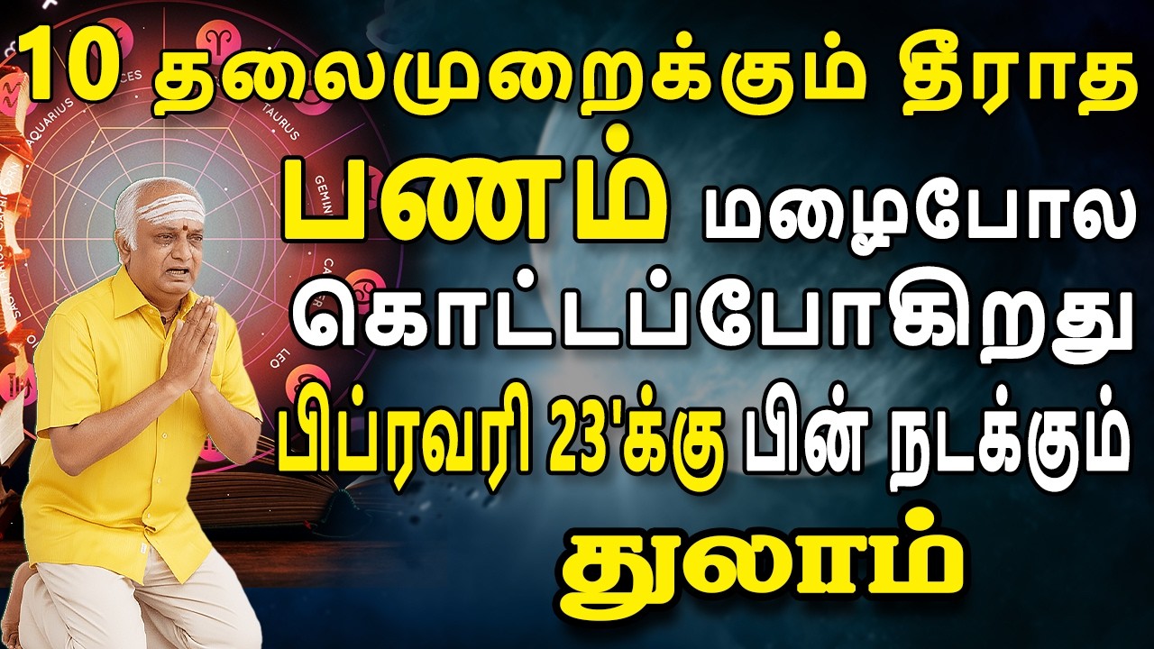 நீங்காத ஊரே பேசும் புதுப்பணக்காரன் ஆவிங்க  | இன்றைய துலாம் ராசி பலன் | Thulam Rasi Today