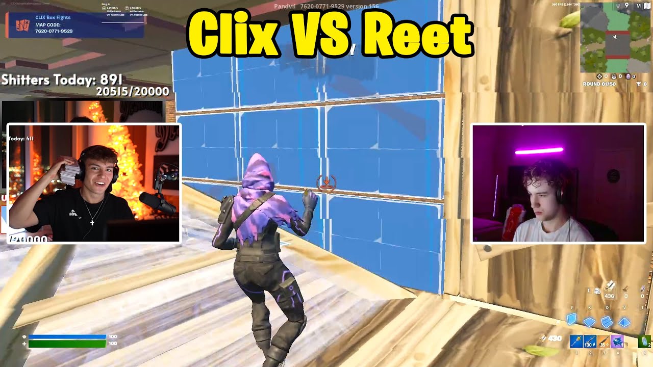 Clix VS Reet 1v1 TOXIC Boxfights!