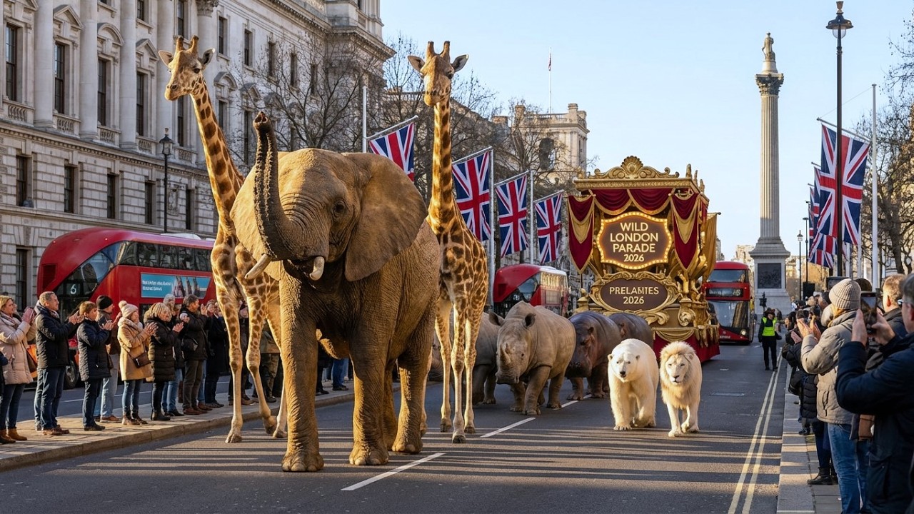 UNBELIEVABLE Real Animals Parade in LONDON 2026 🐘 | FULL EVENT • 4K HDR Street Spectacle