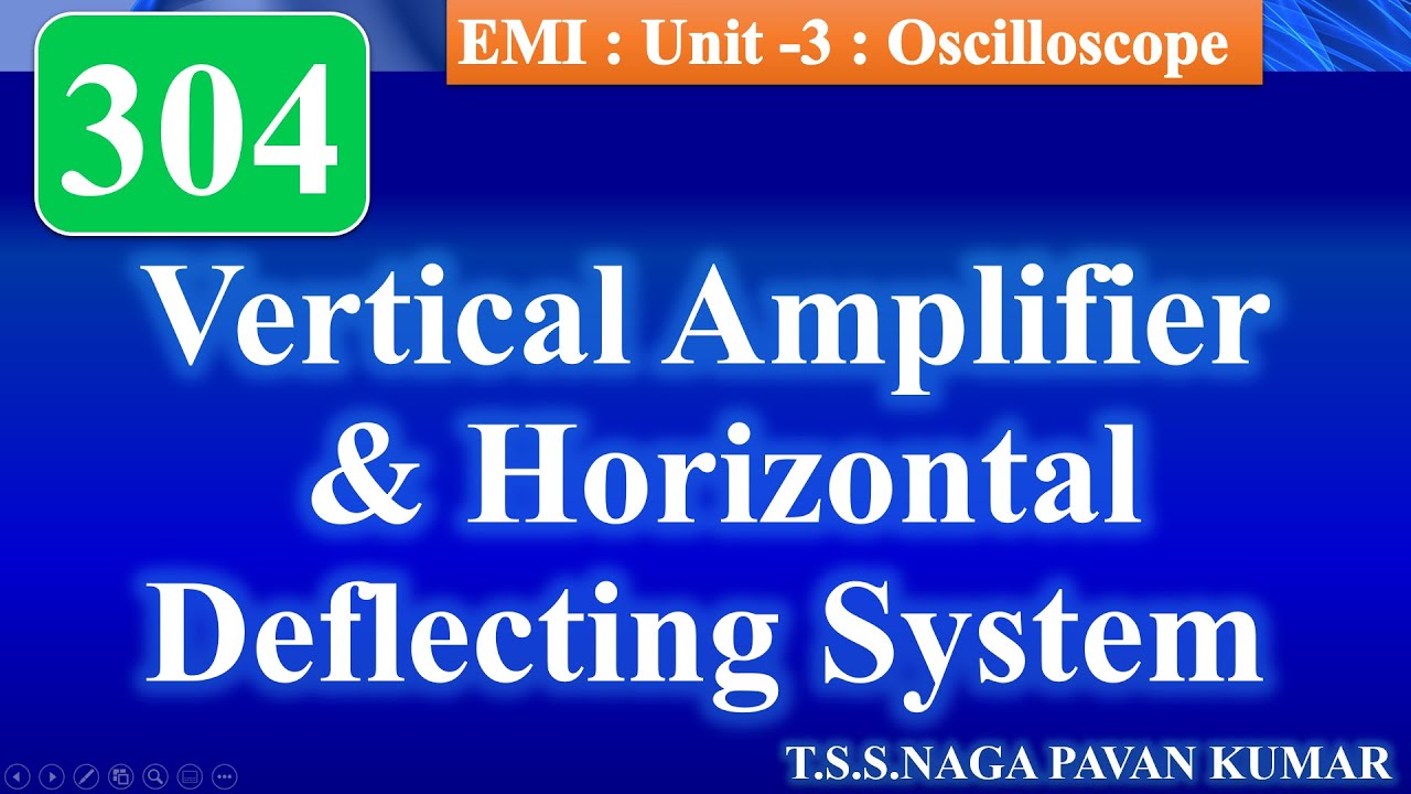 EMI304: CRO - Vertical Amplifier Horizontal Deflecting System