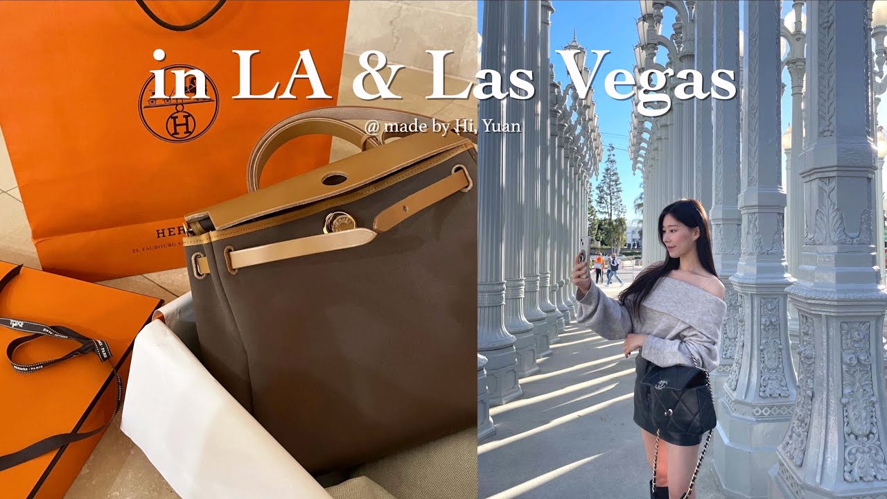[LA여행] 에르메스 에르백 언박싱🧡 라스베가스 오마카세⎜LACMA⎜디올, 리모와 쇼핑⎜그로브 카페⎜아울렛쇼핑⎜미국 영화관