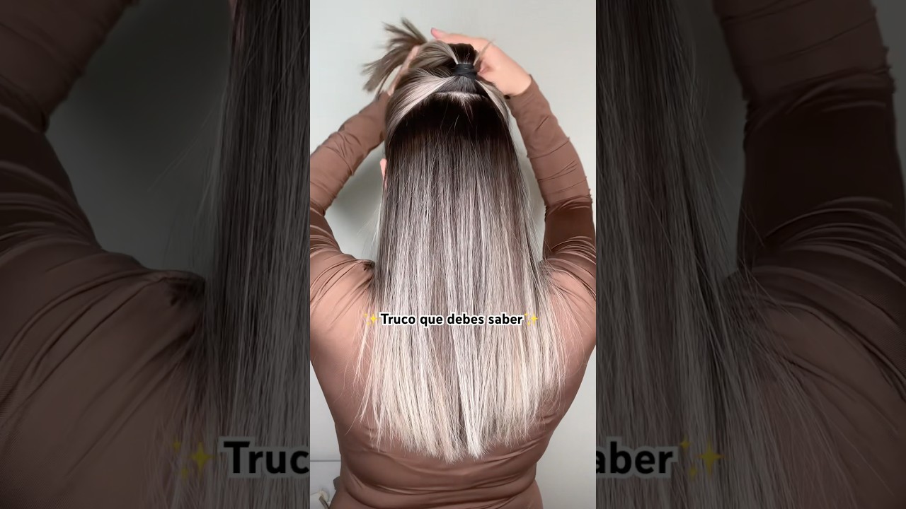 Truco para coleta alta ✅ #hairhack #hairhacks #peinadosfaciles #peinados  #easyhairstyle