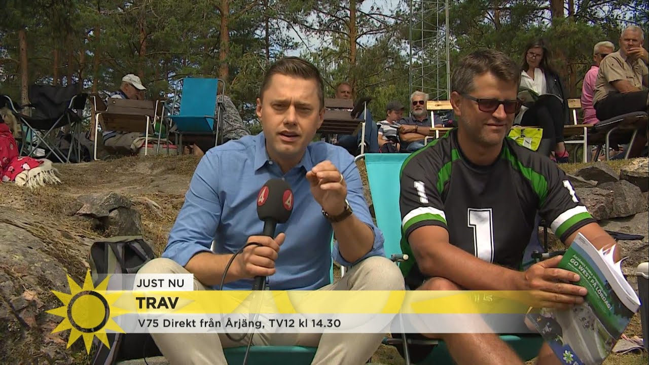V75 direkt fr&aring;n &Aring;rj&auml;ng med Per Skoglund - Nyheterna (TV4)
