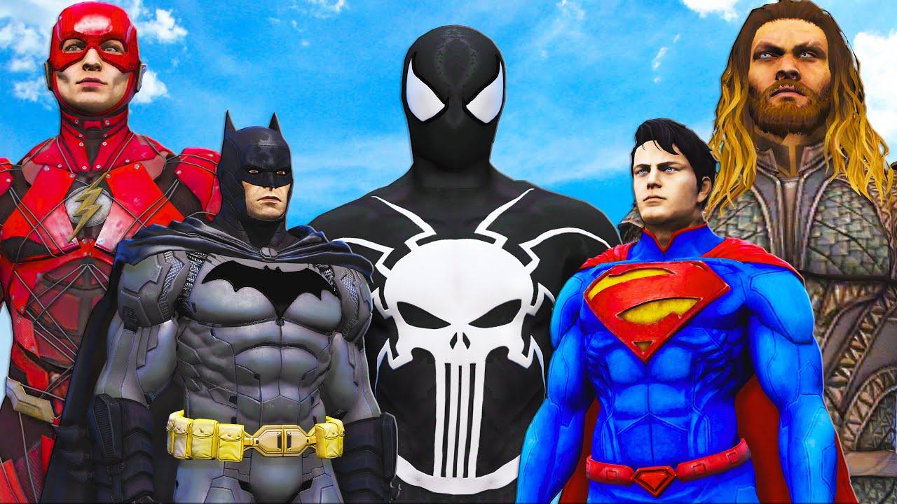 all dc superhero vs spider-punisher - эпическая битва супергероев