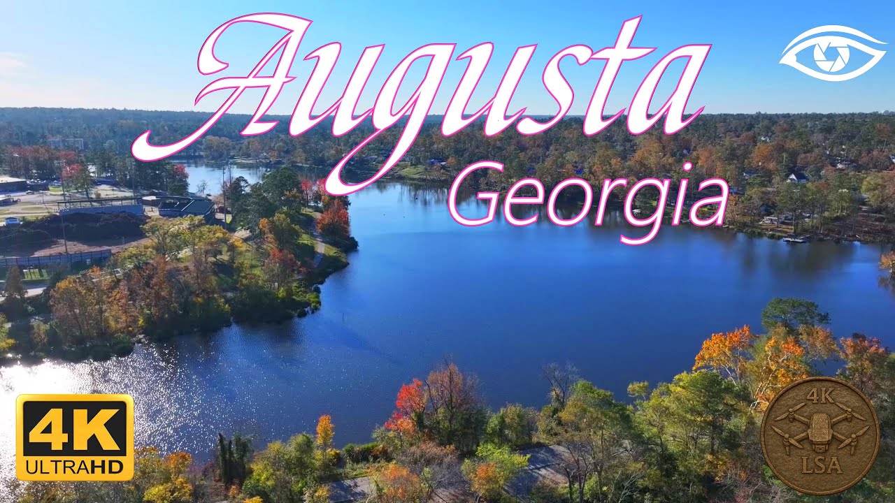 Fly in 4k-Augusta, GA  Relax / Meditate / Piano/ Chill / Study / Dreamy