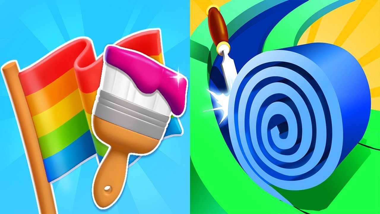 Flag Painters VS Spiral Roll Android iOS Gameplay Ep 2