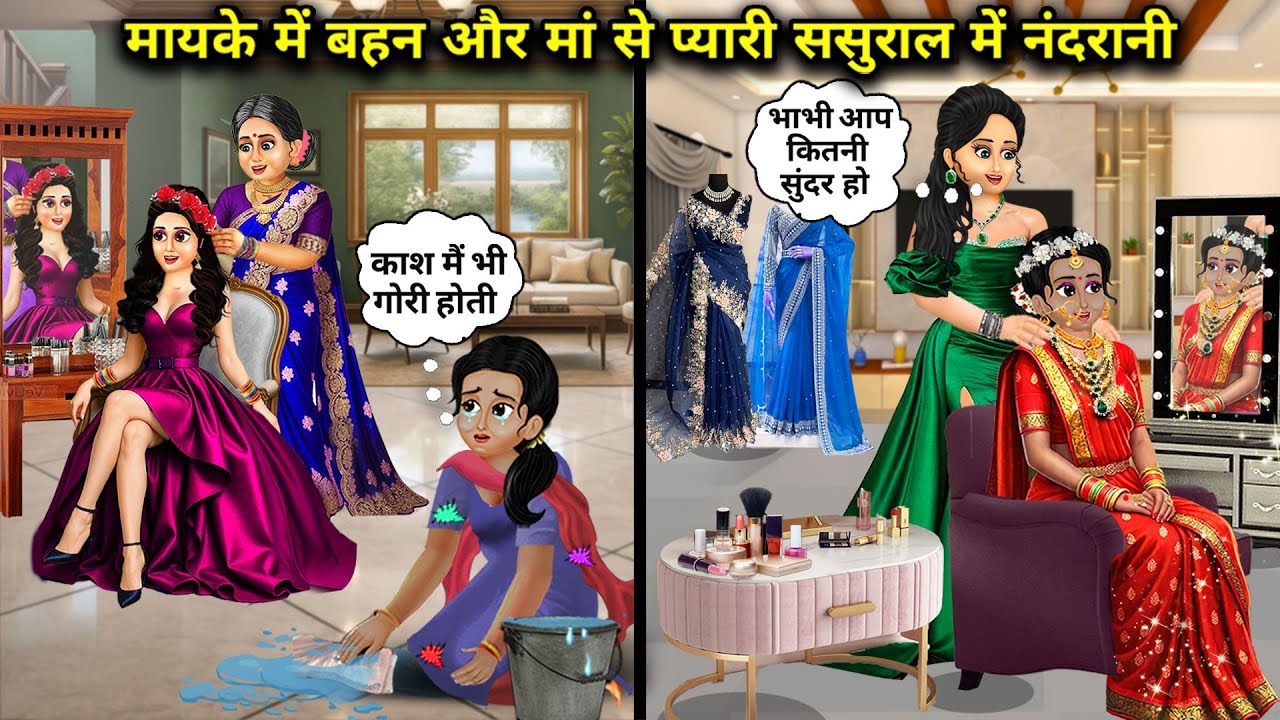 मायके में बहन और मां से प्यारी ससुराल में नंदरानी || Cartoon Videos || Sister in her parental home a