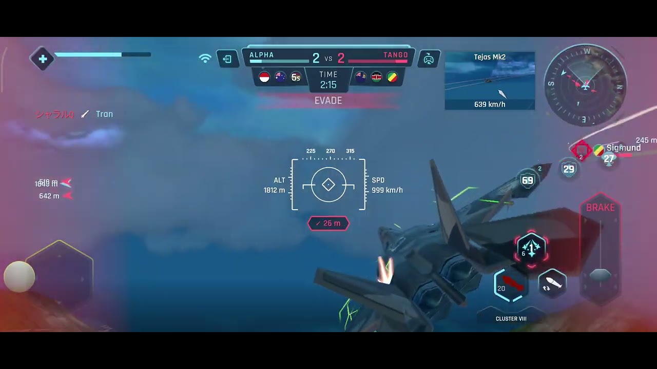 Sky Warriors Gameplay F-22 Raptor VS Tejas Mk2 @skywarriors8512 #skywarriors 