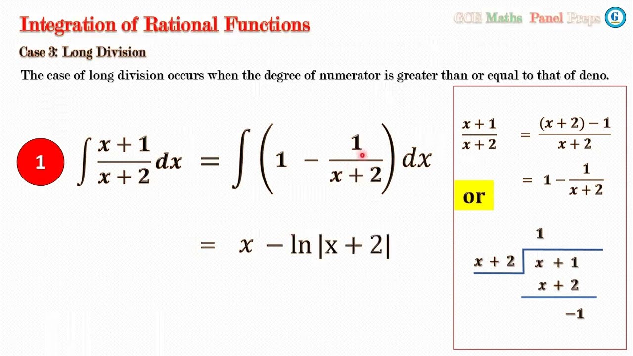 Integration of rational Functions |12B|   GCE Maths Panel - A- level
