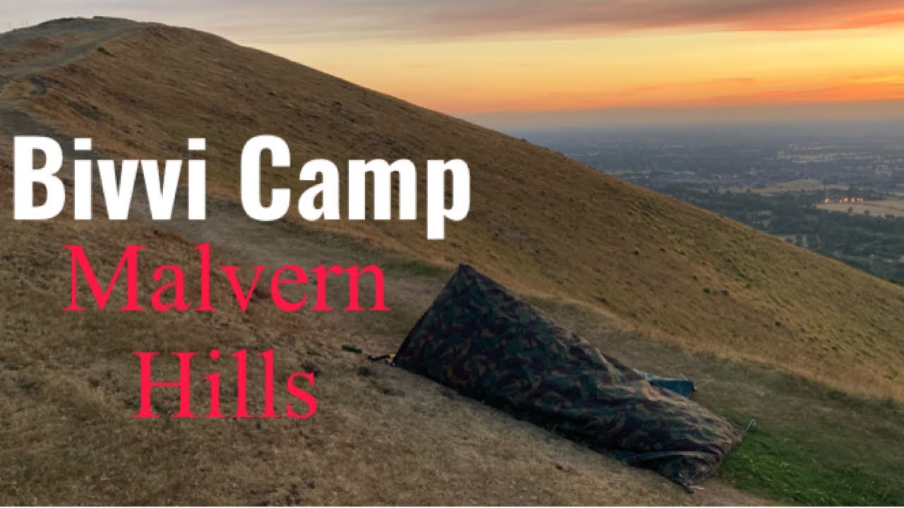 Bivvi Camp on Malvern Hills, Epic Sunset & Sunrise & Hill Walking Worcestershire Beacon Camp Cooking