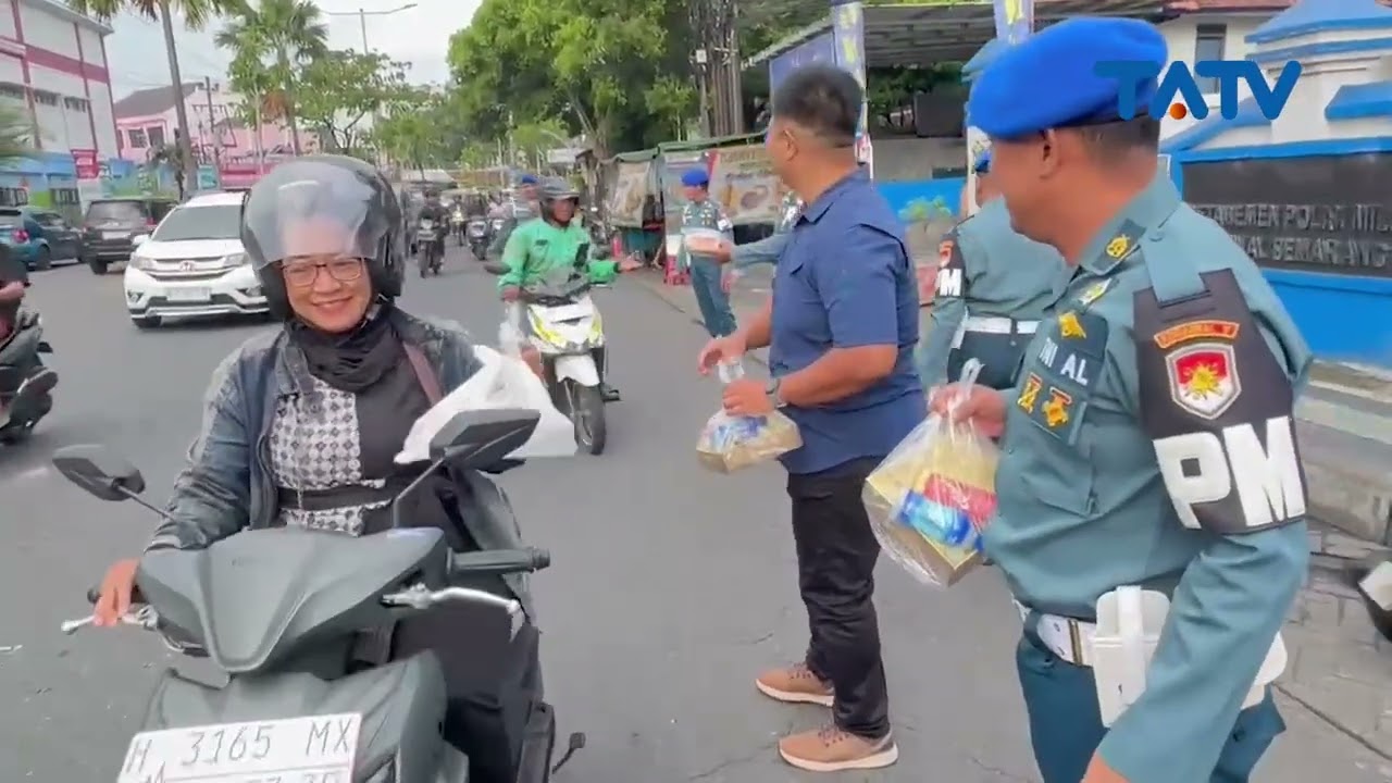 Denpom Lanal  Semarang, Peringati Hut Ke 80 Polisi Militer TNI AL Dengan Berbagi