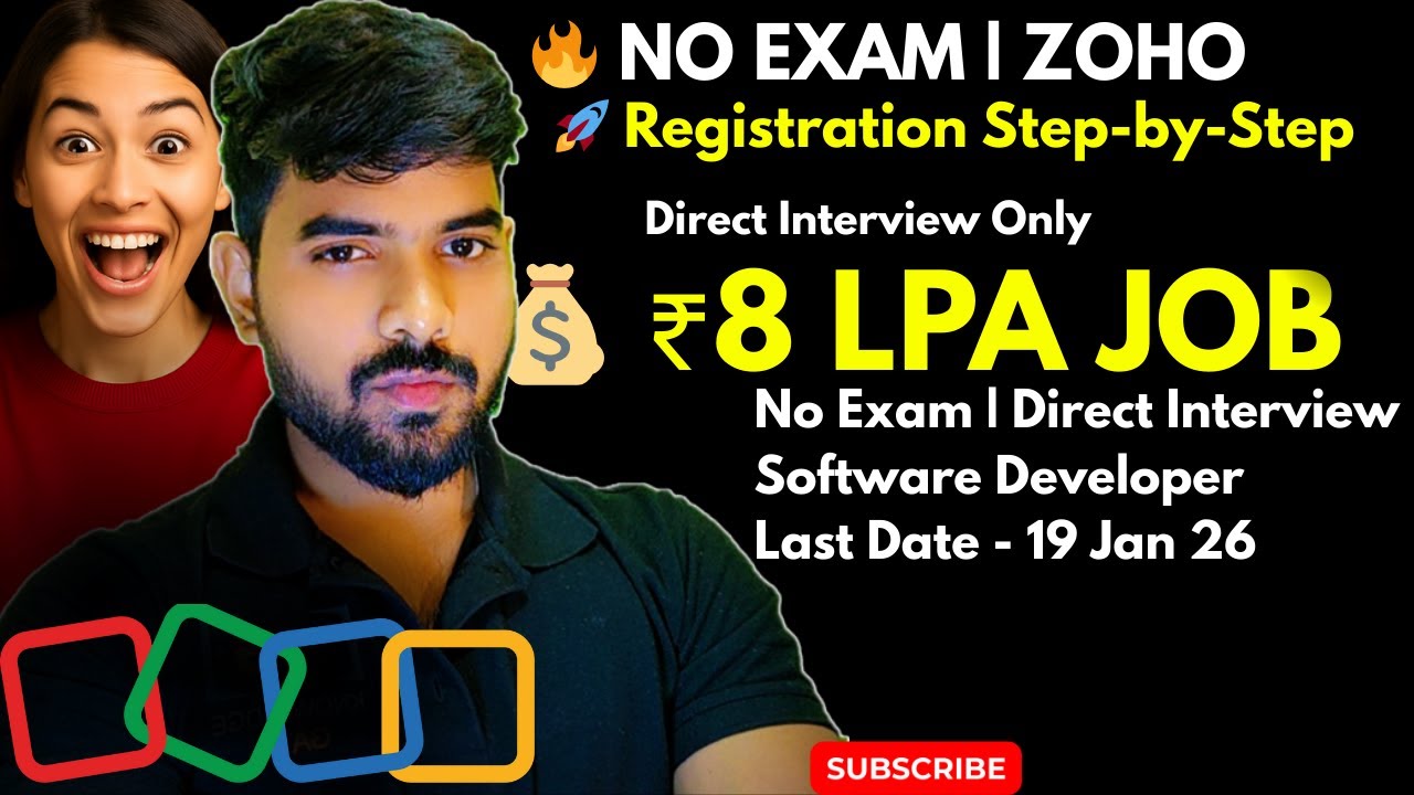 Zoho Hiring Freshers at ₹8 LPA 😱 | No Exam | Direct Interview | Software Developer