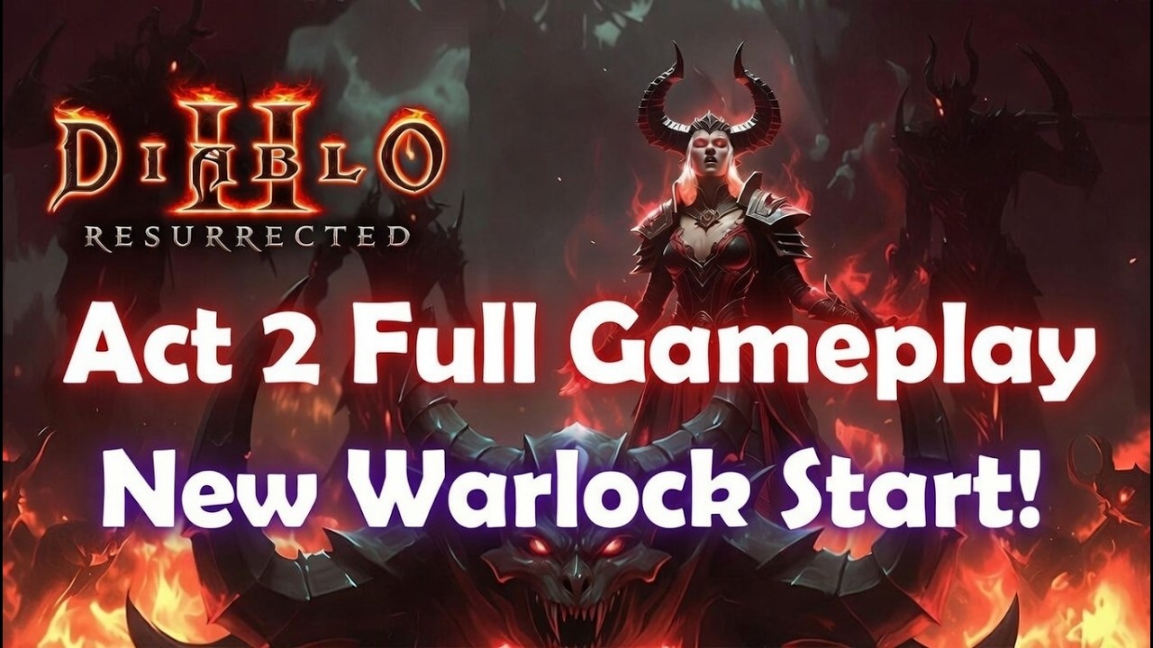 D2R Reign of the Warlock | WARLOCK Class Act 2 Full Gameplay No Commentary | Let's go Duriel!