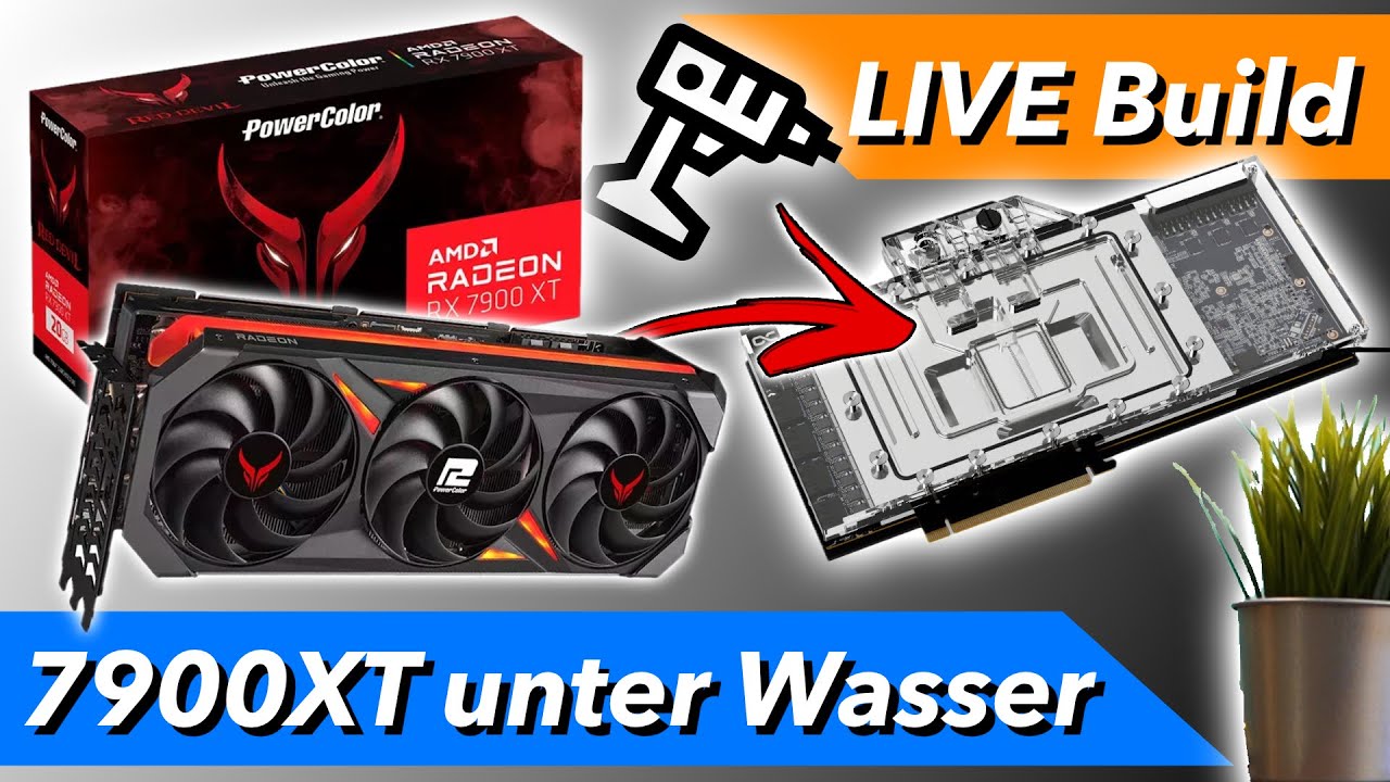 RX7900XT Red Devil auf Wasser mit XTX Kühler Eisblock GPX Alphacool | LIVE PC Building