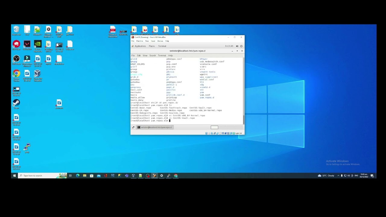 CentOS | Yum update - y | Enabled all Repository | Virtual Machine