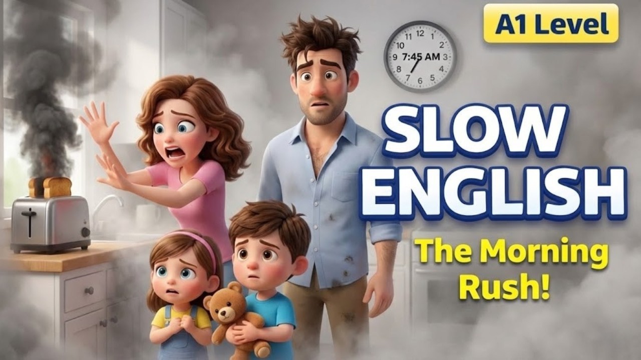 English Lesson: The Morning Rush! ⏰ Phrases for Daily Routine & Family Life