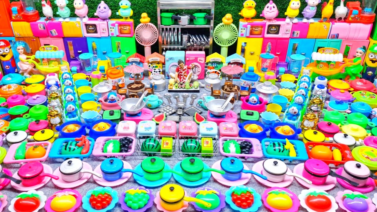 6 Minutes Satisfying with Unboxing Hello Kitty Kitchen Set | How to Make Kitchen Set with Soft Clay