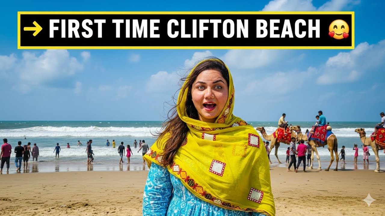 First Time at Clifton Beach Karachi 😍 | Full Fun & Masti Vlog